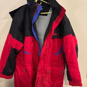 Vintage 90s Nordica Colorblock Ski Jacket Sz LG Snowboard Evangelion Look